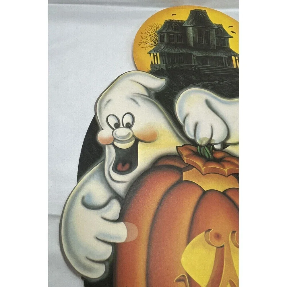 VINTAGE BEISTLE HALLOWEEN GHOST DIE CUT CARDSTOCK DECORATION